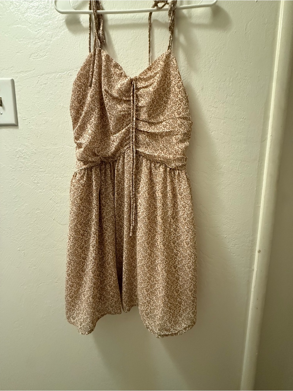 ILLA ILLA Beige Floral Mini Dress